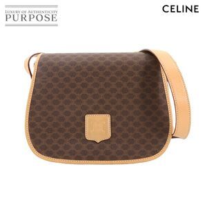 Celine Macadam shoulder bag brown leather
